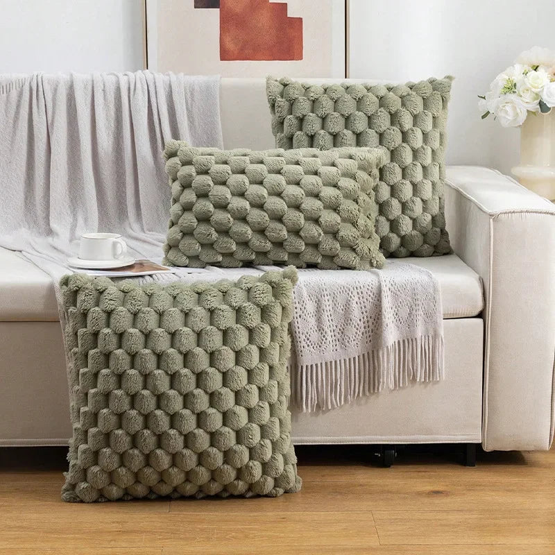 Housse de coussin flocon de neige en velours