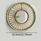 Miroir Décoratif Nordique Tissé à la Main