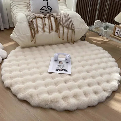 Tapis Rond en Peluche