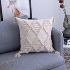 Housse de Coussin à Pompons style Bohème Nordique