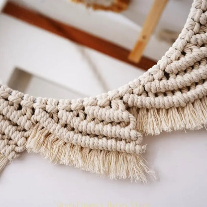 Miroir Mural Bohème en Macramé tissé main