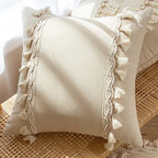 Housse de Coussin à Pompons style Bohème Nordique