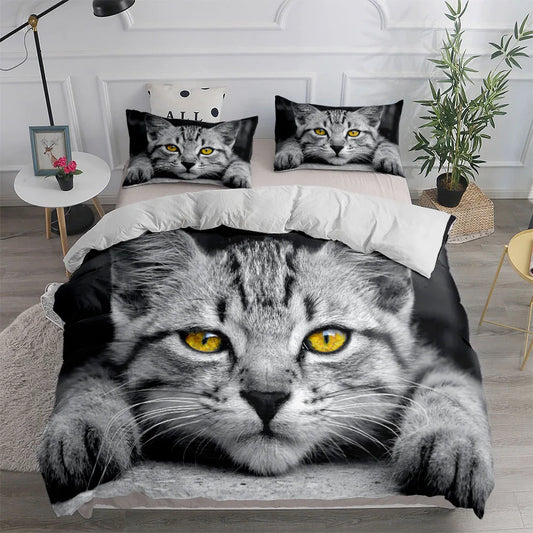 Parure Housse de Couette Motif Chats