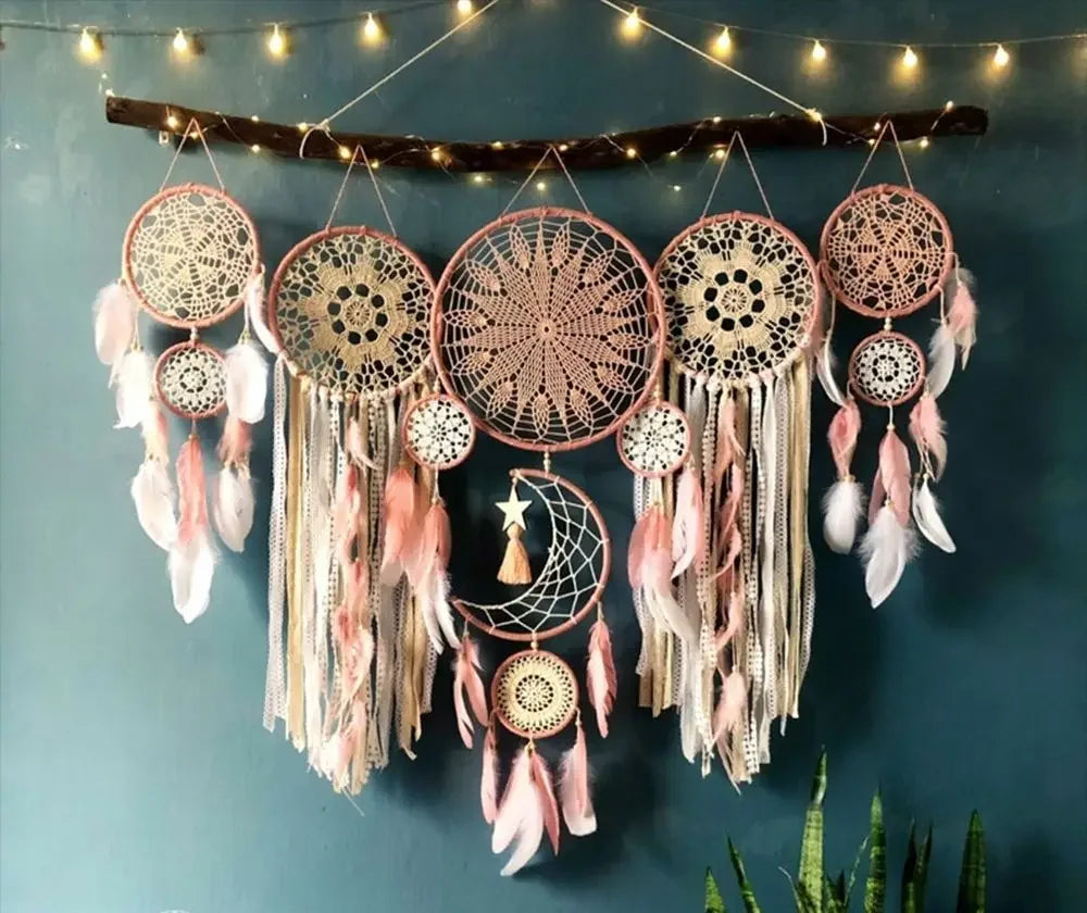 Macramé Murale Attrape-Rêves Bohèmes