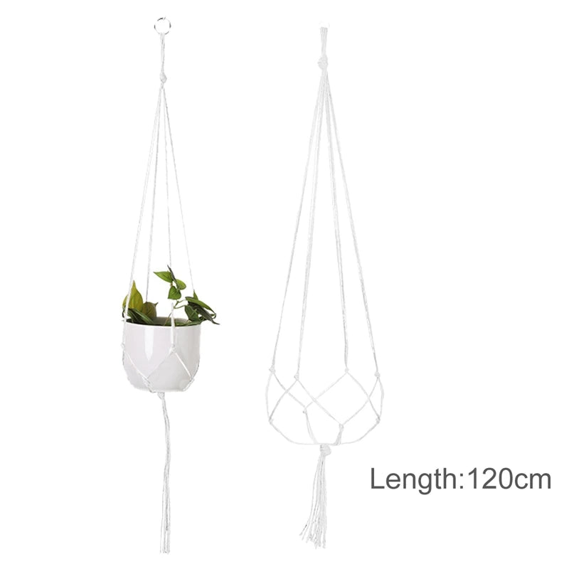 Macramé Mural Porte plantes - Paniers suspendus