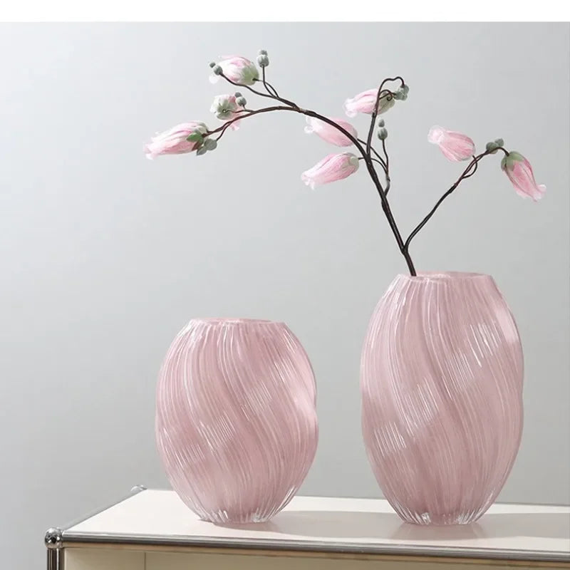 Vase en Verre Torsadé