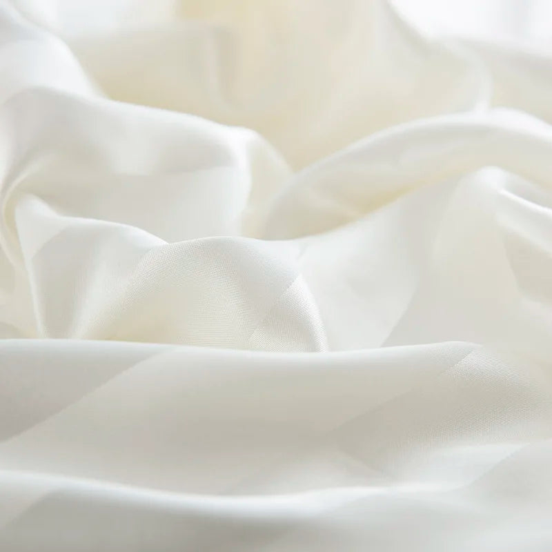 Parure Housse de couette rayée en Satin