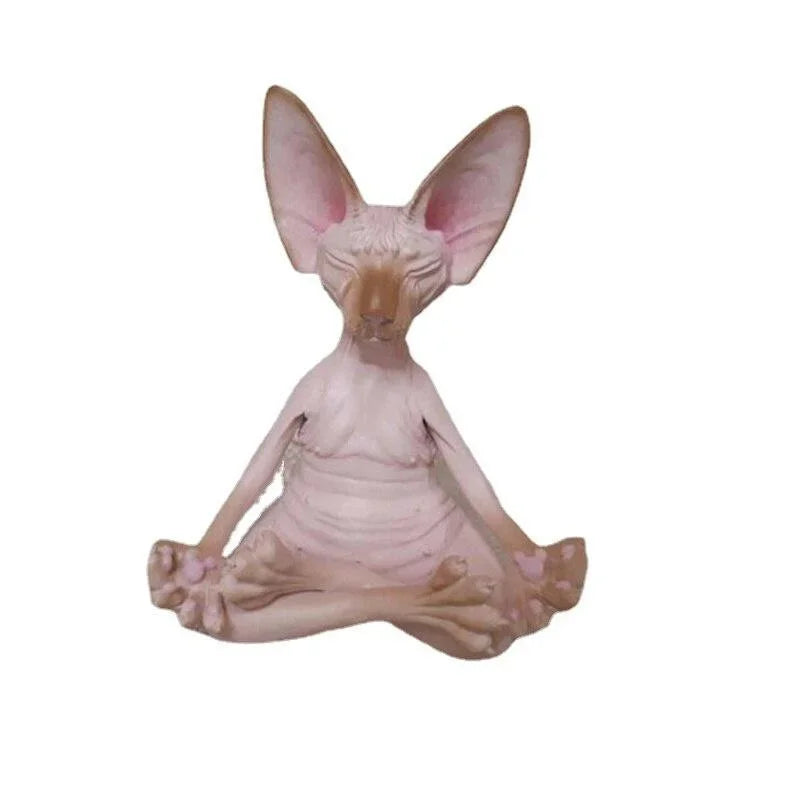Figurine de Chat Sphynx Bouddha Décoration Intérieure