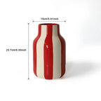 Vase en Céramique à Rayures