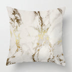Housse de Coussin Géométrique Marbre