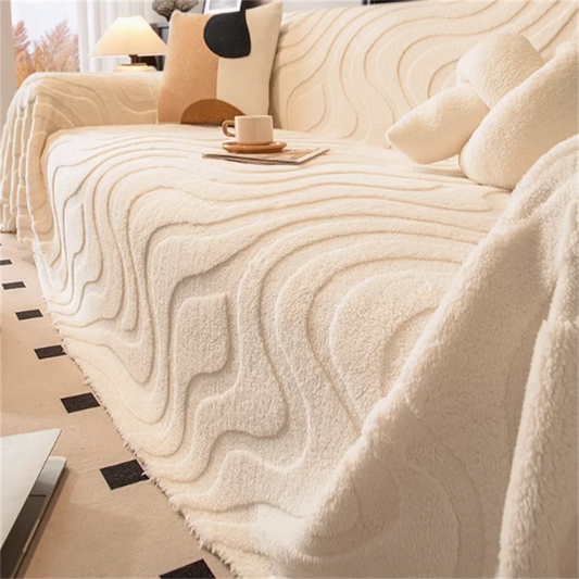 Housse de Canapé en Velours de Coton Confortable