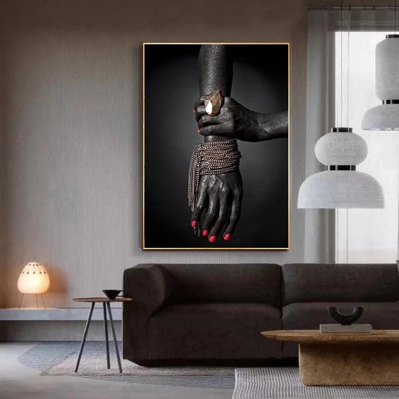 Tableau Moderne Main Africaine