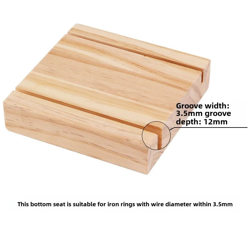 Macramé Suspendue en Bois Naturel - Jardinière