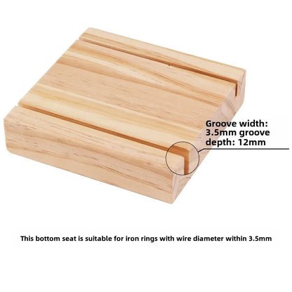 Macramé Suspendue en Bois Naturel - Jardinière