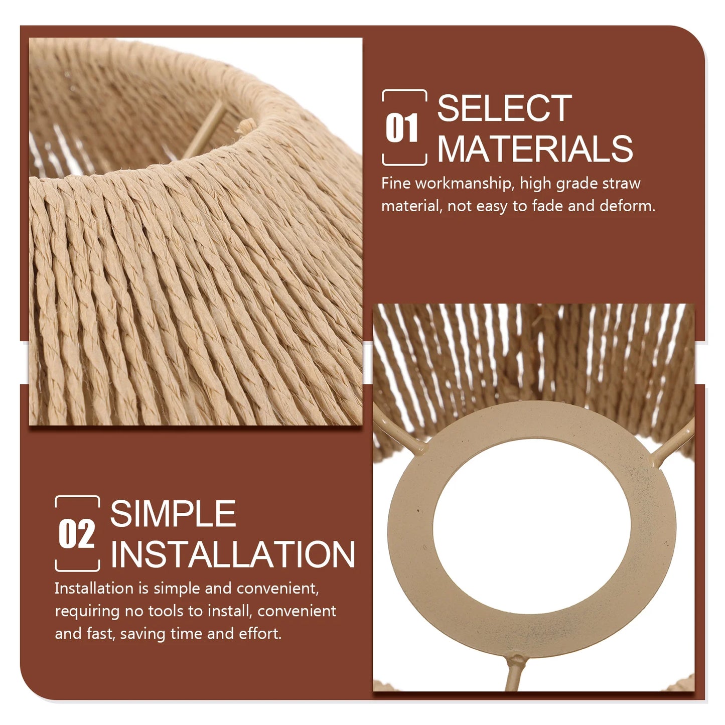 Abat Jour vintage en rotin