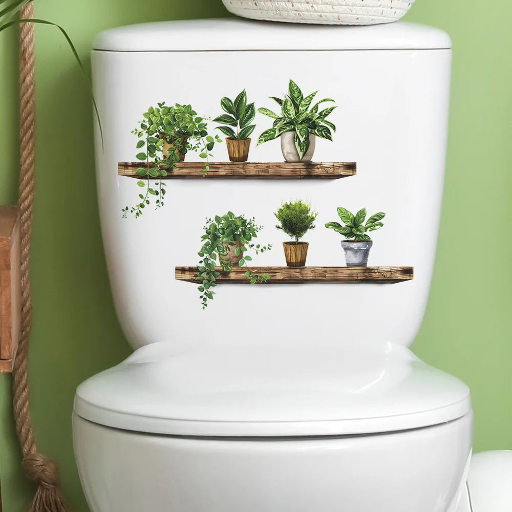 Autocollant Mural Plante WC