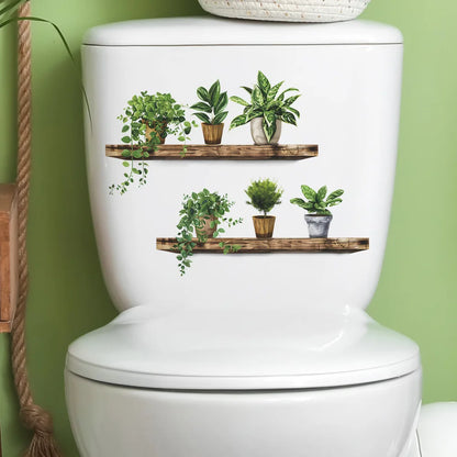 Autocollant Mural Plante WC