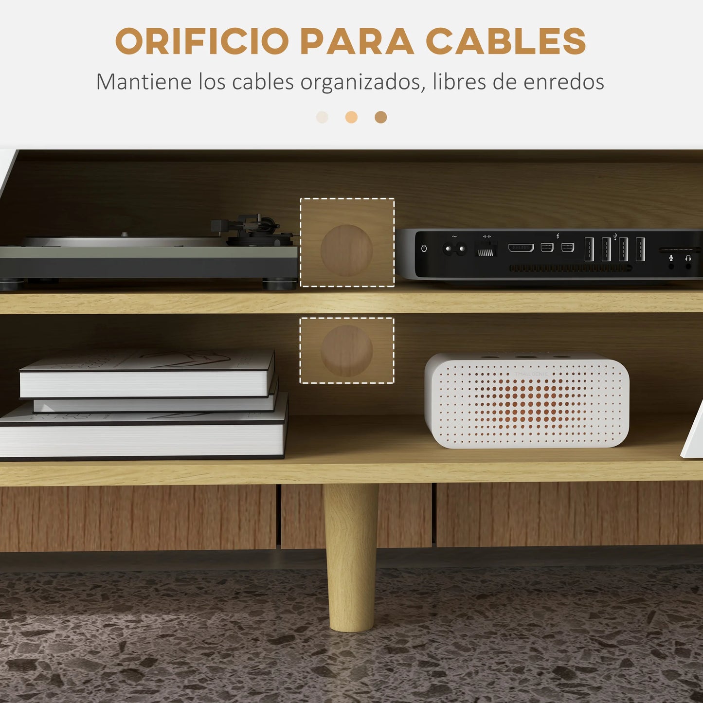 Rangement 2 portes Etagère TV