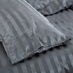 Parure Housse de couette rayée en Satin
