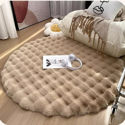 Tapis Rond en Peluche