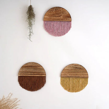 Décoration Murale Demi-Cercle en Macramé