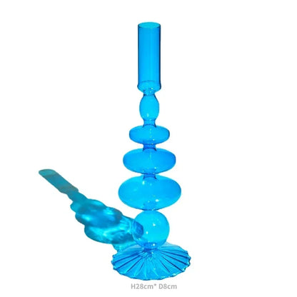 Bougeoir en Verre Coloré