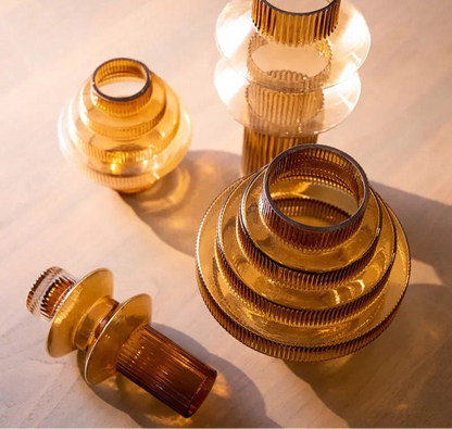 Vase en Verre Ambré