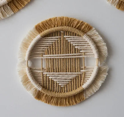 Panier Mural Rond Macramé