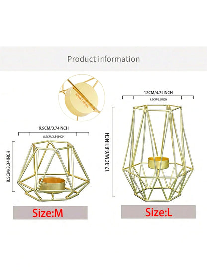 Bougeoirs votifs en Métal Hexagonal