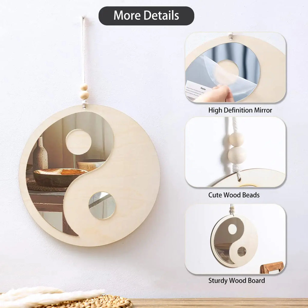 Miroir Décoratif en Bois