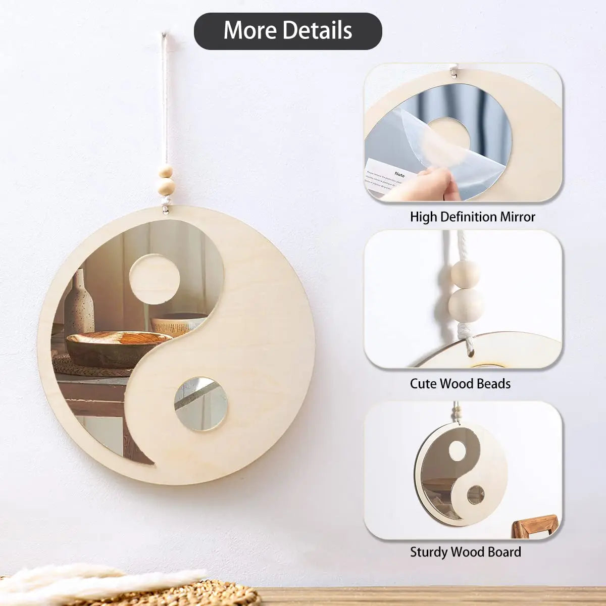 Miroir Décoratif en Bois