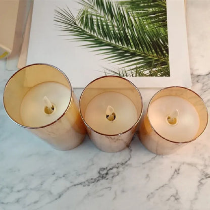 Bougies en Verre Doré Led