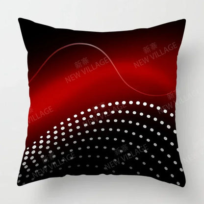 Housse de Coussin Rouge et Noir