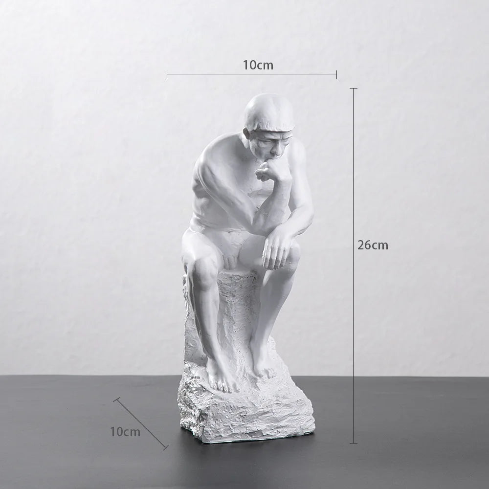 Statue de penseur en résine