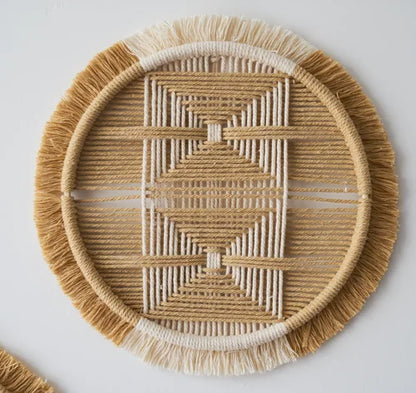 Panier Mural Rond Macramé