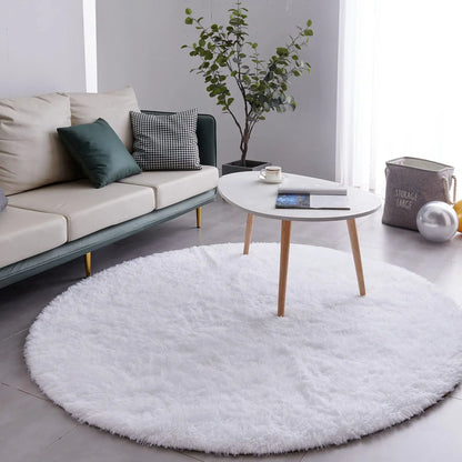 Tapis Rond en Peluche
