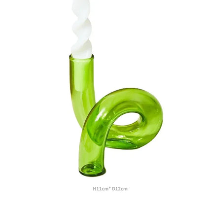 Bougeoir en Verre Coloré