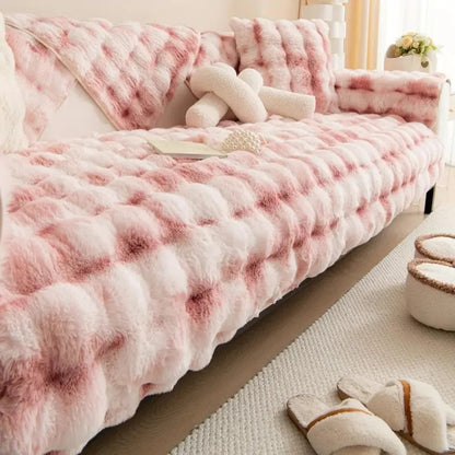Housse de Canapé en Peluche de Fourrure