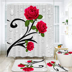 Rideau de Douche en Tissu Fleur