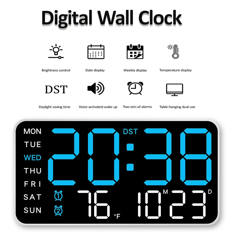 Horloge Murale numérique LED