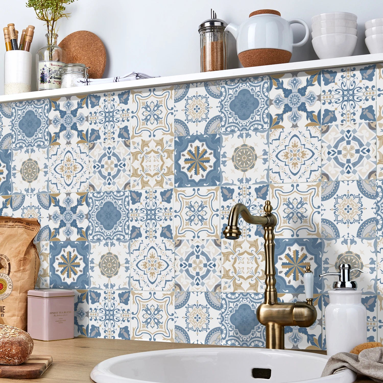 Autocollant Mural Effet carrelage