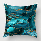 Housse de Coussin Verte Abstraite
