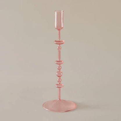 Bougeoir Coloré mince en Verre