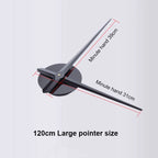 Grande Horloge Murale 3D silencieuse