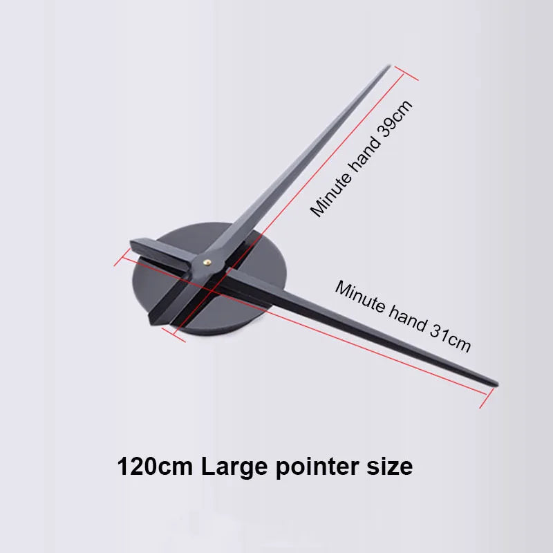 Grande Horloge Murale 3D silencieuse