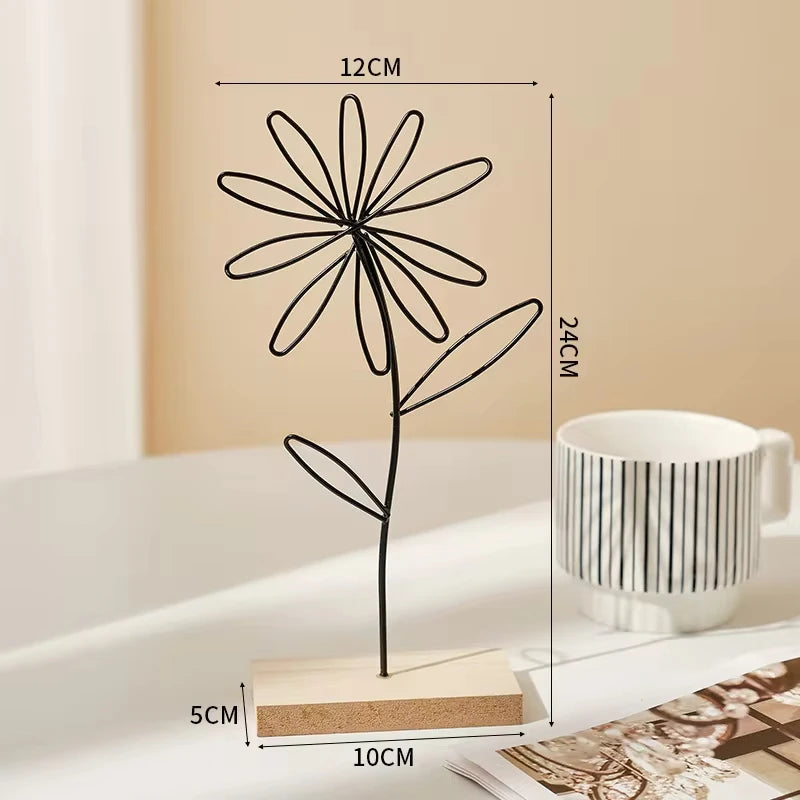 Sculpture Florale en Fer