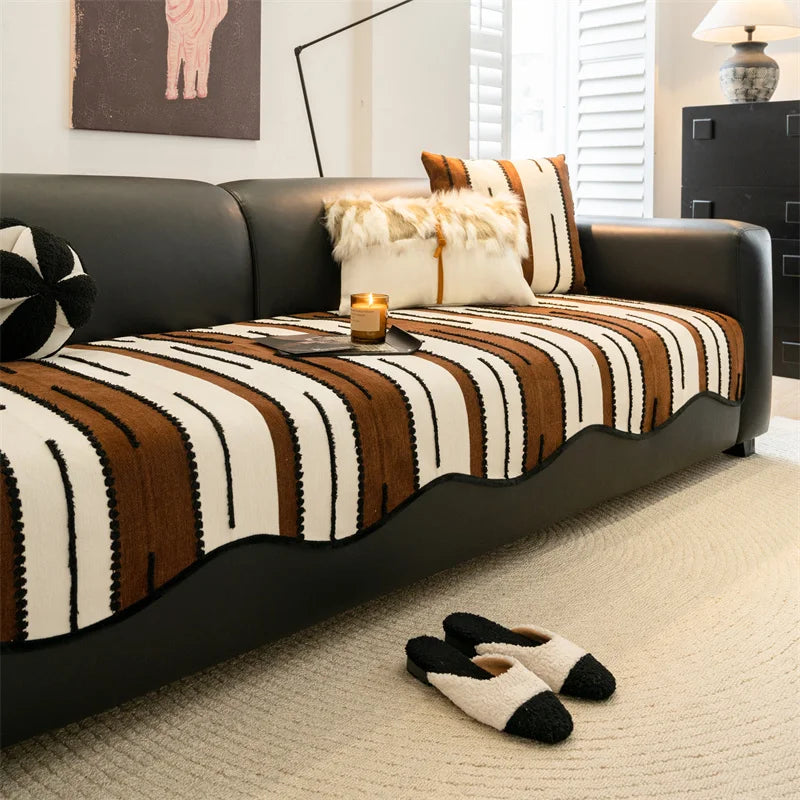 Housse de canapé en chenille