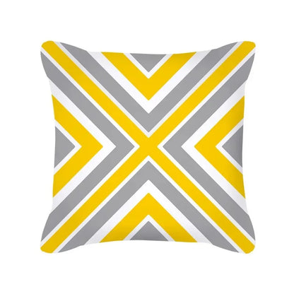 Housse de Coussin à Motif Jaune