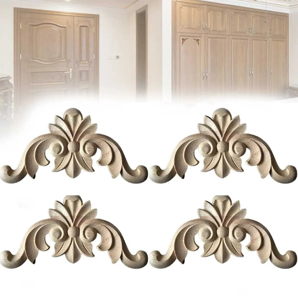 Applique Sculptée en Bois Autocollante