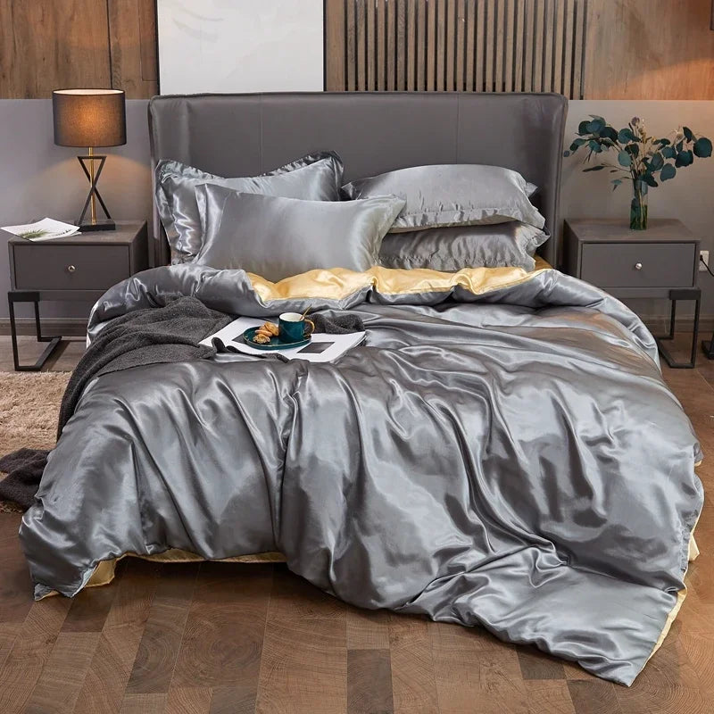 Parure Housse de Couette en Satin
